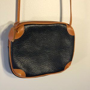 Vintage Charter Club crossbody leather blue bag
